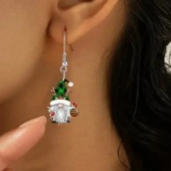 Charming Christmas Antler Dwarf Acrylic Earrings - Perfect Holidays Christmas - Picture 4 of 6